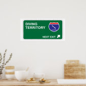 Diving Volgende Afsluiten Poster (Keuken)