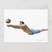 Diving volleybalspeler briefkaart (Voorkant)