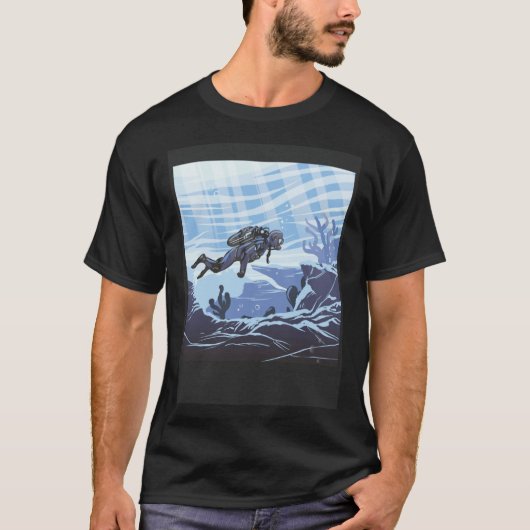 Diving Water Scuba Diver Ocean Swimmer Diving T-shirt (Voorkant)
