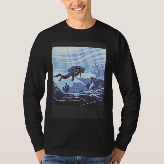 Diving Water Scuba Diver Ocean Swimmer Diving T-shirt (Voorkant)