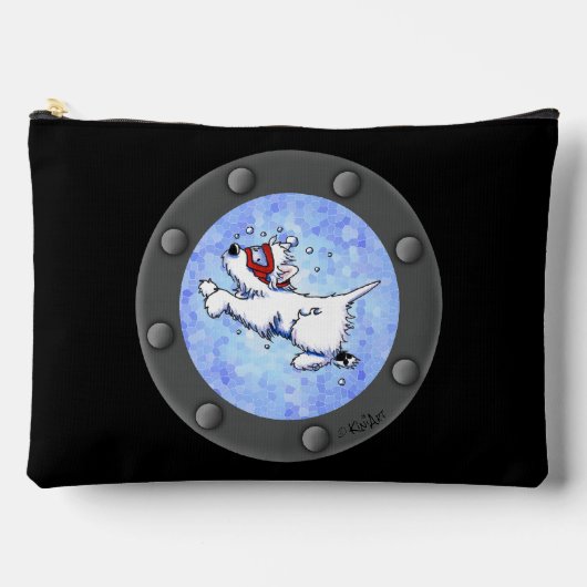 Diving Westie Porthole Etui (Voorkant)