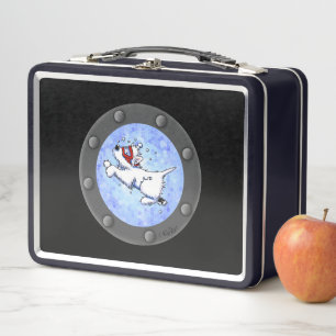 Diving Westie Porthole Lunchbox