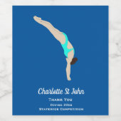 Diving Wijn Etiket (Enkel label)