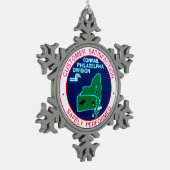 Divisie Conrail Railroad Philadelphia Tin Sneeuwvlok Ornament (Links)