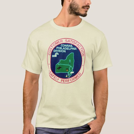 Divisie Tjirt Conrail Railroad Philadelphia T-shirt (Voorkant)