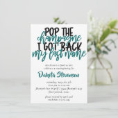 Divorce | Blauwgroen Pop van de uitnodiging tot in (Staand voorkant)