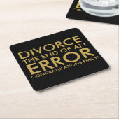 Divorce Celebration Coaster | End of an Error Kartonnen Onderzetters (Schuin)