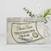 DIVORCE CELEBRATION INVIATION - DECREE KAART (Staand voorkant)