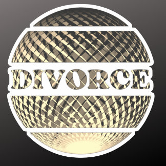 Divorce decoration gold platinum sticker