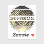 Divorce decoration gold platinum sticker (Vel)