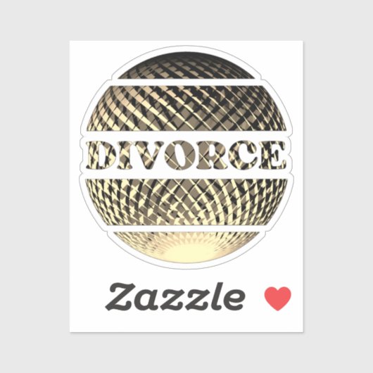 Divorce decoration gold platinum sticker (Vel)