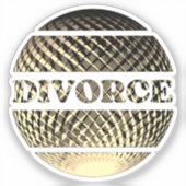 Divorce decoration gold platinum sticker (Voorkant)