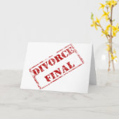 Divorce Final Stamp Kaart (Gele Bloem)