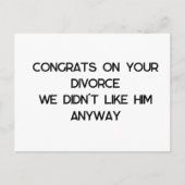 Divorce Gefeliciteerd Briefkaart (Voorkant)