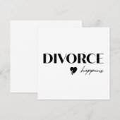 Divorce Happens Flat Card (Voorkant / Achterkant)