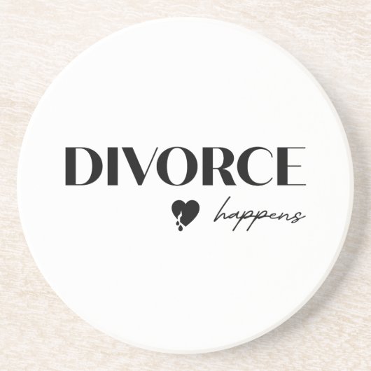 Divorce Happens Zandsteen Onderzetter (Voorkant)