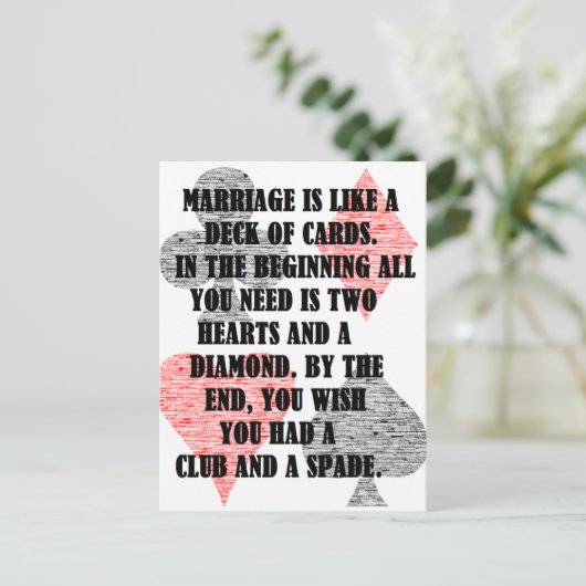 Divorce: Humor Briefkaart (Staand voorkant)