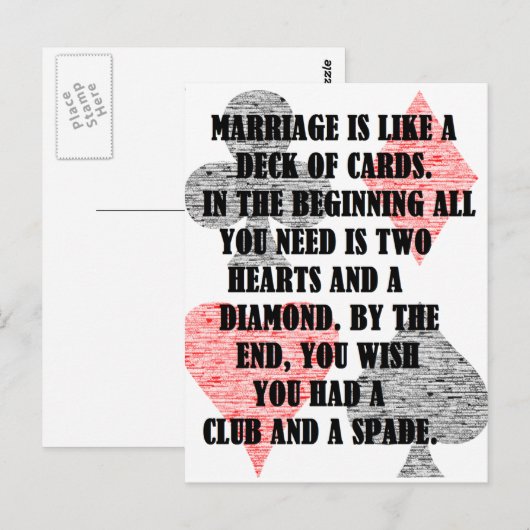 Divorce: Humor Briefkaart (Voorkant / Achterkant)