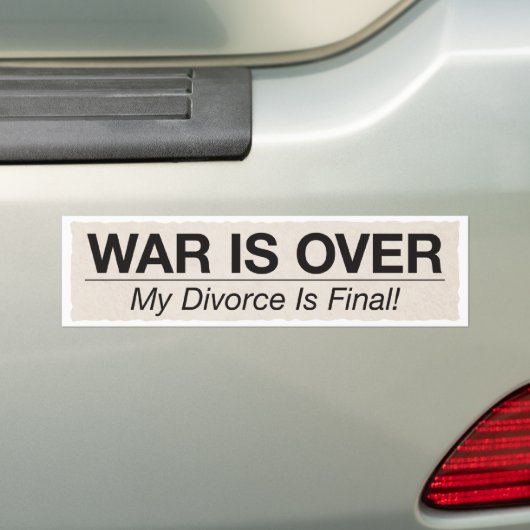Divorce is finaal bumpersticker (Op auto)