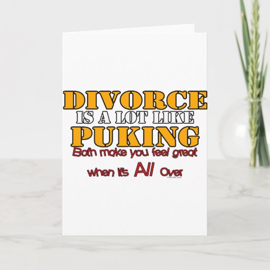 Divorce is net alsof je het doet kaart (Voorkant)