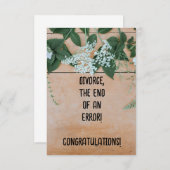 Divorce Kaart (Voorkant / Achterkant)