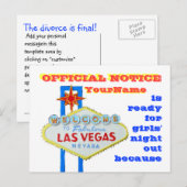 Divorce Las Vegas Style Announcement Aankondigingskaart (Voorkant / Achterkant)