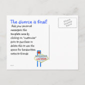 Divorce Las Vegas Style Announcement Aankondigingskaart (Achterkant)