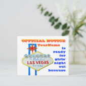Divorce Las Vegas Style Announcement Aankondigingskaart (Staand voorkant)