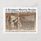 Divorce Martini Recipe Briefkaart (Voorkant)