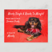 Divorce Party Cavalier King Charles Spaniel Uitnodiging Briefkaart (Voorkant)