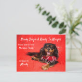Divorce Party Cavalier King Charles Spaniel Uitnodiging Briefkaart (Staand voorkant)