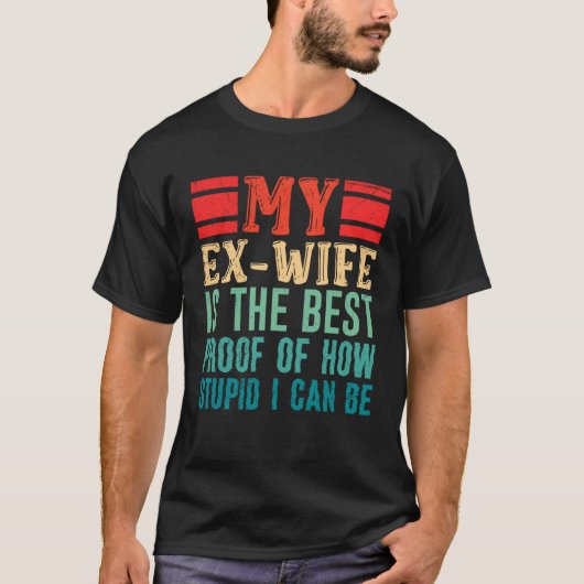 Divorce Party cool Ex Husband Happily Divorced Men T-shirt (Voorkant)
