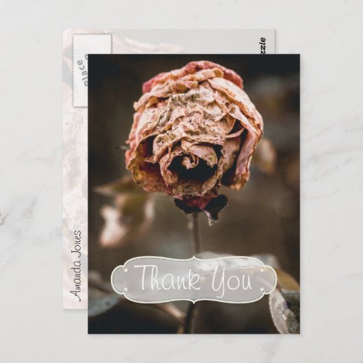 Divorce Party Dead Roos Dank u Briefkaart (Voorkant / Achterkant)