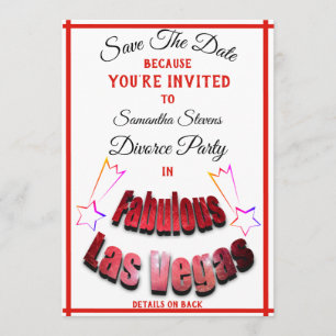 Divorce Party in Las Vegas Fabulous Stars - Save The Date