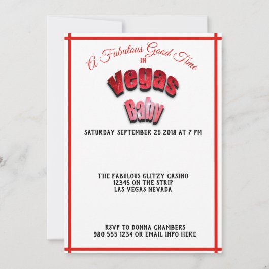 Divorce Party in Las Vegas Fabulous Stars - Save The Date (Achterkant)