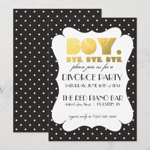 Divorce Party Invitation - Boy Dag Kaart