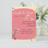 Divorce Party Invitation I'm free RSVP Kaartje (Staand voorkant)