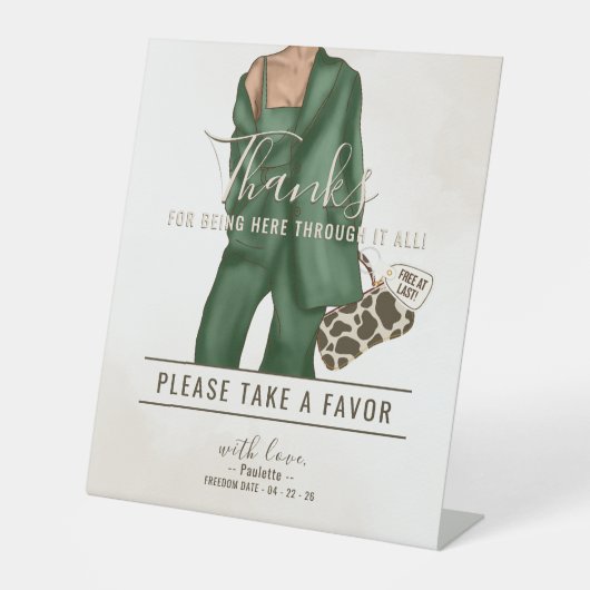 Divorce Party  Reclamebord Met Voetstuk (Voorkant)