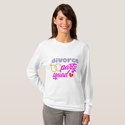 Divorce Party Squad  T-shirt (Voorkant volledig)