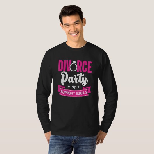 Divorce Party Support Squad  Divorce Party Women T-shirt (Voorkant volledig)