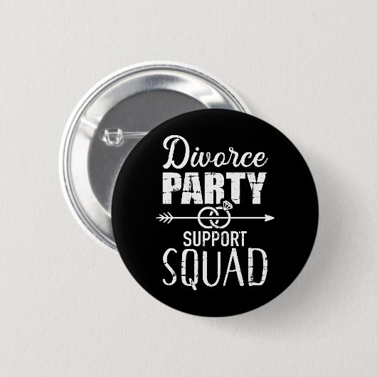 Divorce party support squad ronde button 5,7 cm (Voorkant /achterkant)