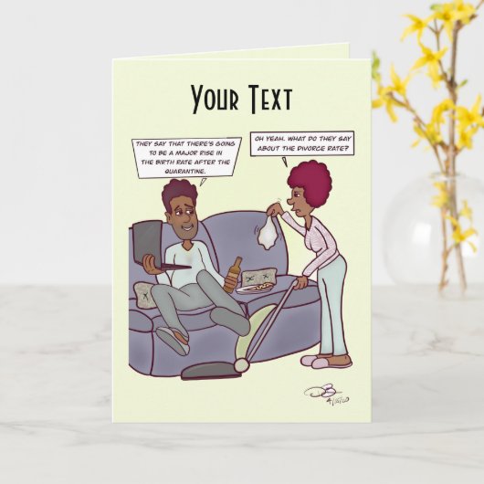 Divorce Rate Folded Wenskaart Kaart (Gele Bloem)