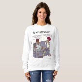 Divorce Rate Women's White Sweatshirt (Voorkant volledig)
