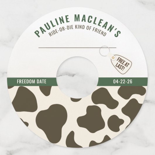 Divorce Theme Wine Glass Tag Wijnglaslabel (Voorkant)