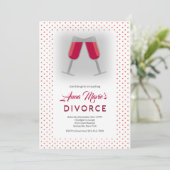 Divorce Toast Invitation Kaart (Staand voorkant)
