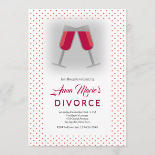 Divorce Toast Invitation Kaart