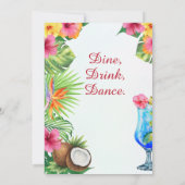 Divorce Tropical Summer Dine & Cocktail Party  Kaart (Achterkant)