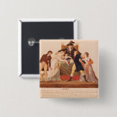 Divorce. Verzoening Vierkante Button 5,1 Cm (Voorkant /achterkant)