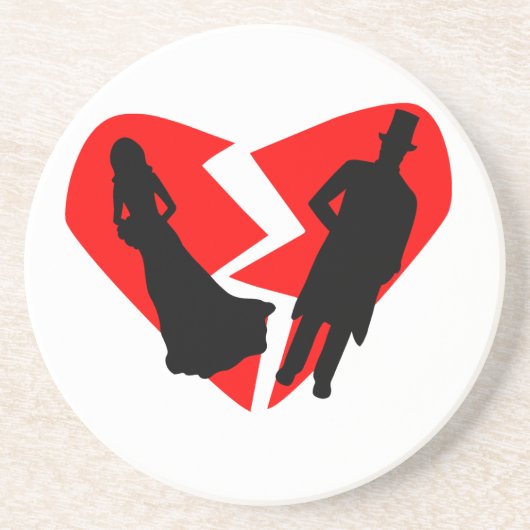 Divorce Zandsteen Onderzetter (Voorkant)