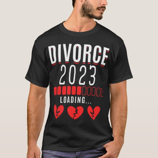 Divorcee 2023 Funny Divorced Wife T-shirt (Voorkant)